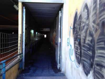 L'ingresso del secondo tunnel, quello che porta in viale Pasteur